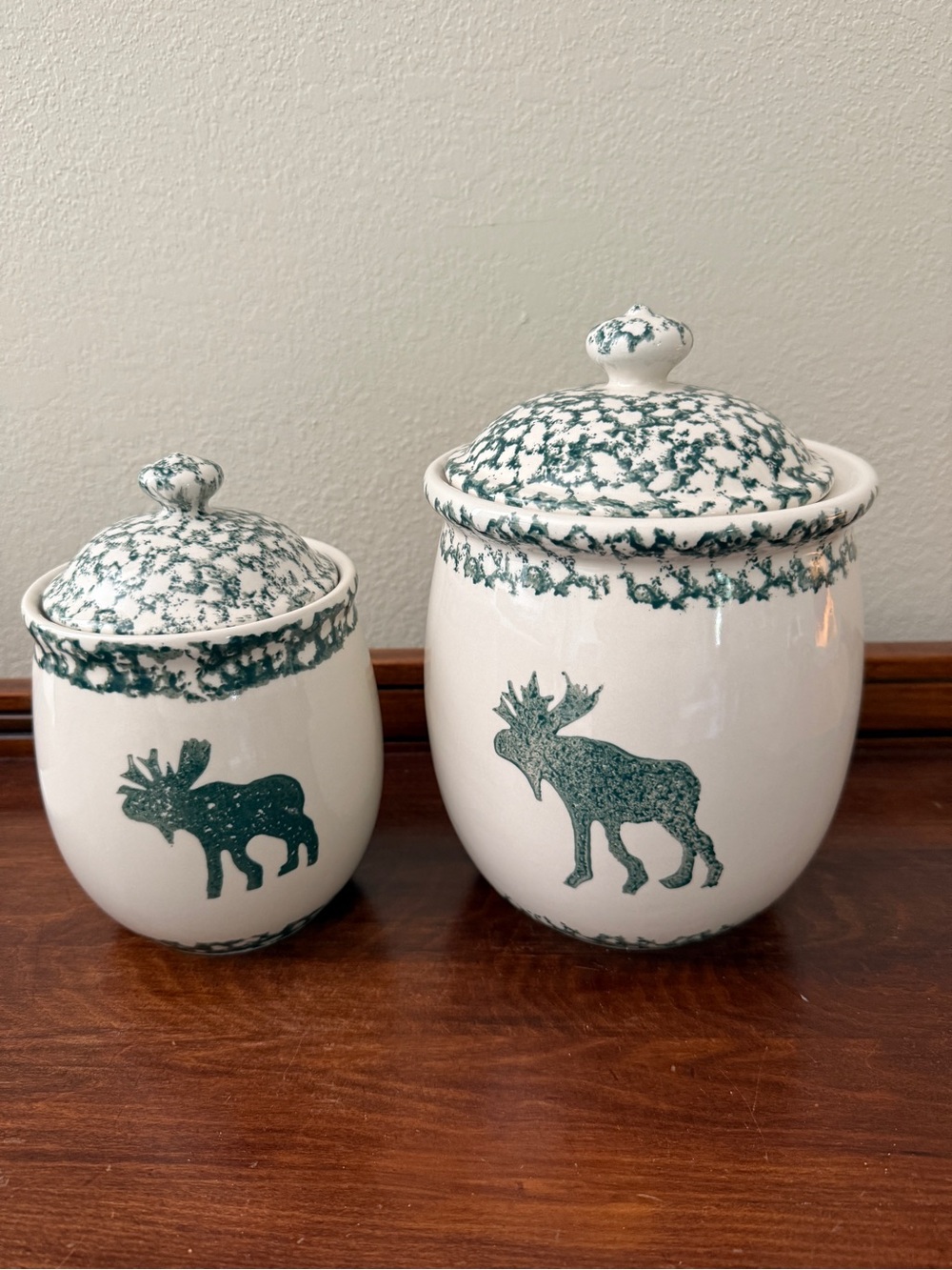 Tienshan Folk Craft Moose Country Canister Small & Medium size